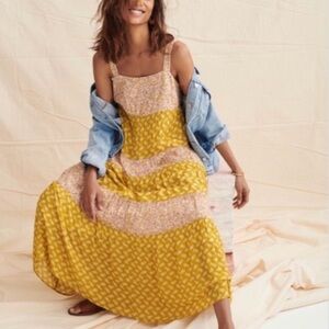 Madewell Print-Mix Tiered‎ Midi Dress in Jaipur Floral
